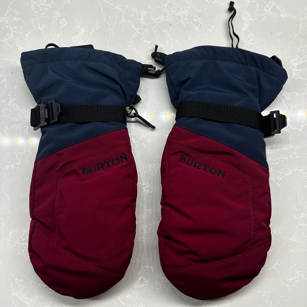 Burton Burgundy and Navy Mittens